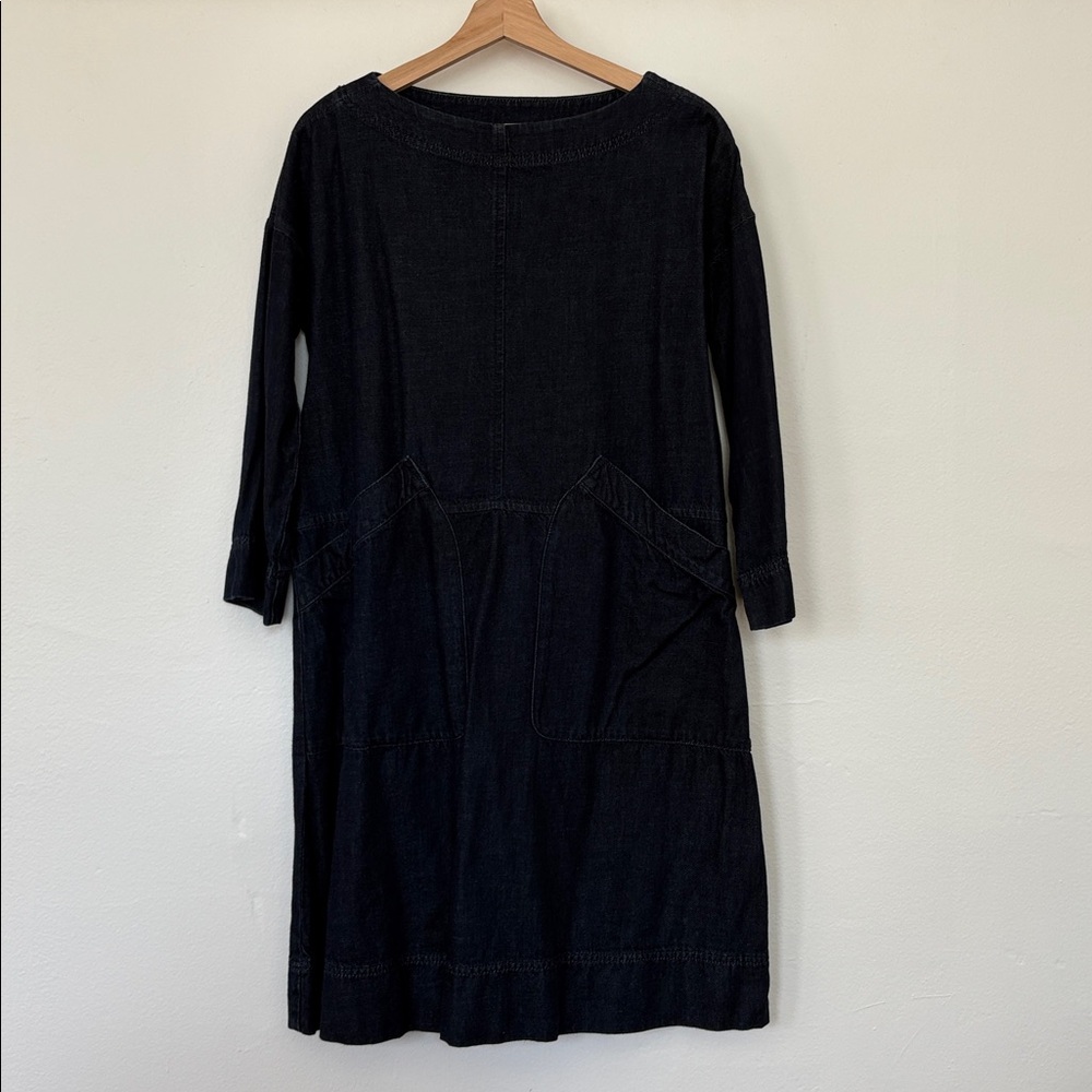 TOAST Denim Long Sleeve tunic dress with large pockets.